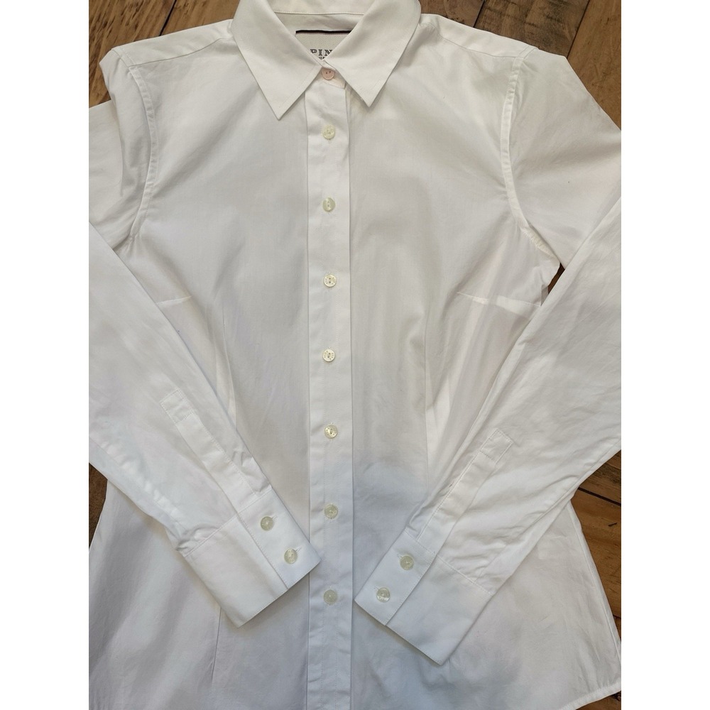 Pink Thomas Pink London Sz: US 2 White Button Down Long Sleeve Shirt - Picture 6 of 7